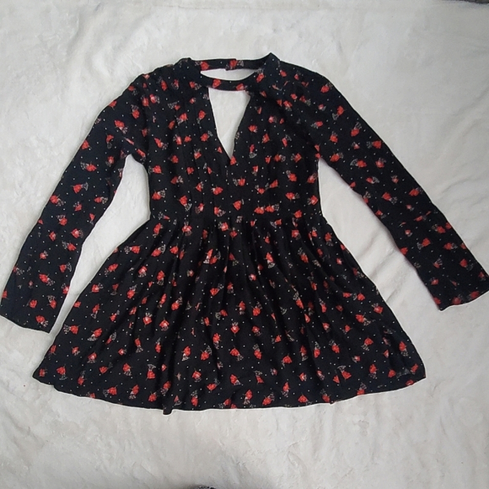 Free People Poppy Bell Sleeve Mini Dress - Picture 2 of 7